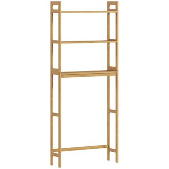 Estantería sobre inodoro 68x20x165 cm madera natural