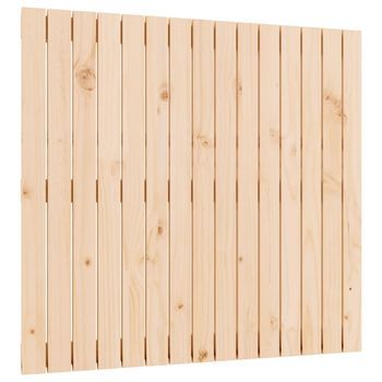 Cabecero De Cama De Pared | Panel De Cabecera Madera Maciza De Pino 95,5x3x90 Cm