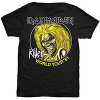 iron maiden camiseta manga larga killer world tour 81 para mujer