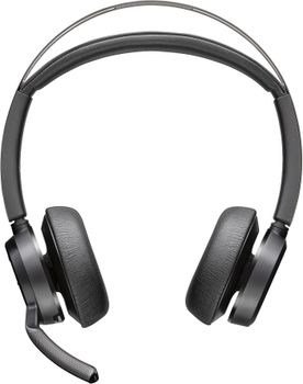 POLY Auriculares Voyager Focus 2 USB-C-C + adaptador USB-C/A + base de carga