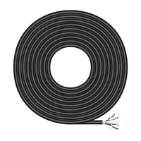 aisens cable de red exterior impermeable rj45 cat6 ftp rigido awg24 negro 100m