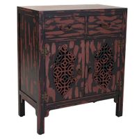 recibidor de madera rojo 66x36x78