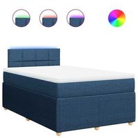 cama tapizada 200x120x1005 cm tejido - azul