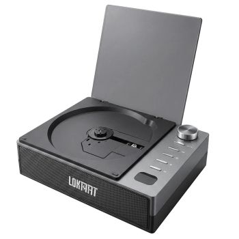 LOKMAT L-CD201 Reproductor de CD portátil Bluetooth 5.1 4000 mAh Altavoces estéreo HiFi Radio FM AUX USB Salida óptica R