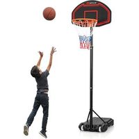 canasta de baloncesto para ninossoporte canasta regulable en 5 alturas costway 248 x 71 x 45 cm