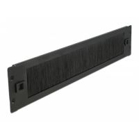 panel pasacables con cepillo delock 2u negro 19 para gestion de cables