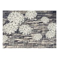 papel pintado 3d - stones flowers 150x105 cm