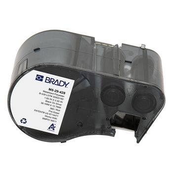 Brady M5-29-428 etiquetas de poliéster metalizado negro sobre gris claro 38,1 mm x 12,7 mm (original)