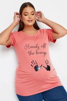 bump it up maternity camiseta rosa hands off
