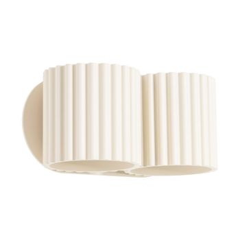 Aplique de pared beige aluminio alt. 10 cm