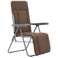pack 2 uds sillas plegables de jardin  silla de exterior  sillon con cojines marron
