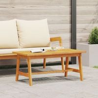 mesa de cafe 90x45x40 cm de madera maciza de acacia v6449 unico  marron