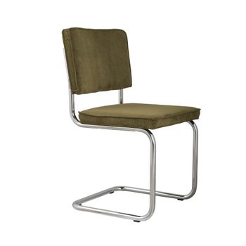 Silla de comedor de terciopelo verde