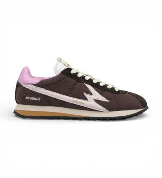 MOA Concept para mujer. FL202 Zapatillas Flash marrón oscuro (39), Plano, Cordones, Casual