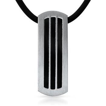 Cadena de caucho con colgante de acero inoxidable