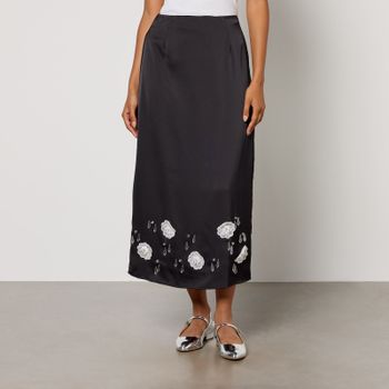 Sister Jane Desert Hearts Satin Midi Skirt - M/UK 10