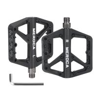 pedales meroca para bicicleta pedales de montana ligeros de nylon con rodamientos lubricados ancho pedales antideslizant