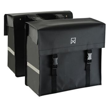 Alforjas Para Bicicleta Lona Impermeable Negro Mate 40 L Willex