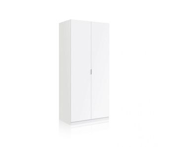 Armario de 2 puertas y diseño práctico en blanco 81x180 cm astra blanco 81 x 180 x 52 cm