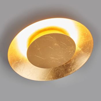 Lámpara de techo led de metal dorado