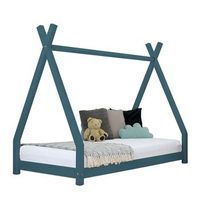 cama tipi infantil nakana 90 x 160 verde petroleo