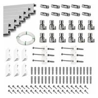 eurohang pack colgar cuadros sin agujeros 9m guias aluminio plata mate con 12 colgadores automatico cuelga cuadros sin clavos hogar oficina