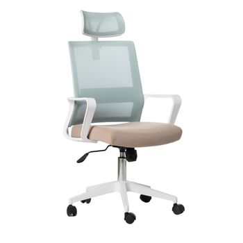 Silla de escritorio de polipropileno menta 60 cm x 112-127 cm