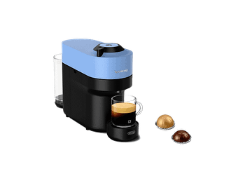 Cafetera de cápsulas - De'Longhi Nespresso® Vertuo Pop ENV90.A, 1260 W, 0.56 l, Calentamiento 30 s, Tecnología Centrifusión™, Bluetooth, Wi-Fi, Azul