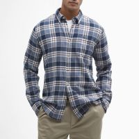 barbour fallbay tailored fit checked brushed cotton shirt - xxl