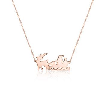 Cadena de mujer santa de plata 925 chapada en oro rosa