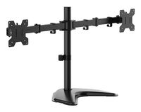 aisens soporte de mesa con peana eco giratorio e inclinable para monitor tv 10kg 3 pivotes 2 brazos de 17 32 negro