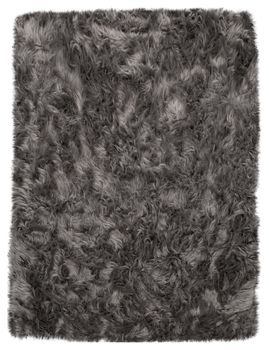 Alfombra de pelo largo Playara antracita 60x100 cm