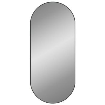 Espejo De Pared Ovalado Negro 100x45 Cm Vidaxl