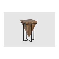 mesa auxiliar de rincon madera natural diseno compacto