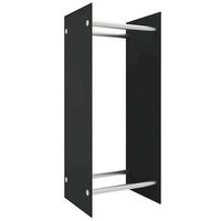lenero de vidrio templado negro 40x35x100 cm vidaxl