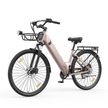 Bicicleta Eléctrica Urbana Velopro C1pro, 250 W, Batería 36 V 18 Ah, Frenos Hidráulicos, Potencia Ajustable, Champán