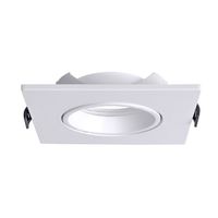 aro empotrable inteca pc cuadrado l9xan9xal25cm policarbonato pc blanco