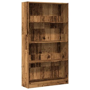 Estantería Madera De Ingeniería Color Envejecido 80x24x143 Cm
