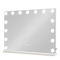 espejo maquillaje hollywood led tactil 3 modos regulable 58x46 cm