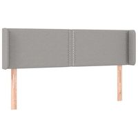 cabecero cama mueble de dormitorio con led de tela claro 147 x 16 x 7888 cm gris m020000605