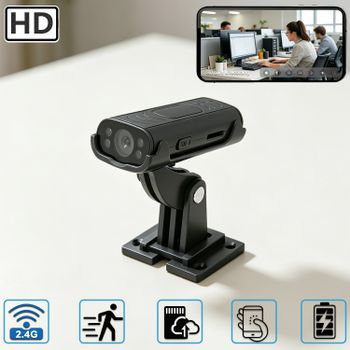 Cámara de Seguridad Compacta de Última Generación, Súper Pequeña, Portátil, Inalámbrica, WiFi, Inteligente, Mini Cámara de Seguridad para el Hogar, Visualización Remota