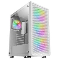 caja atx semitorre mars gaming mc-f white frontal metal mesh 3 ventiladores argb 120mm 1 trasero lateral de cristal templado sin fuente de alimentaci
