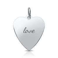 colgante corazon de acero inoxidable