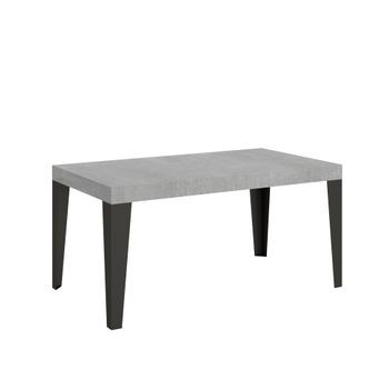Mesa Extensible 90x160/420 Cm Flame Cemento Estructura Antracita