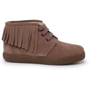 Pisamonas Botines Botas Niños Serraje Flecos Puntera Redonda para niña