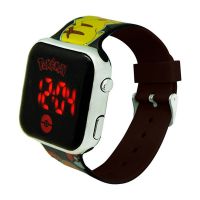 kids licensing reloj led pokemon negro
