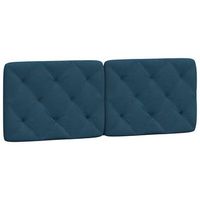 cabecero de cama  panel de cabecera  decoracion de pared acolchado terciopelo azul 140 cm