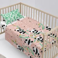 panda garden juego de sabanas cuna 2 piezas