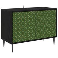 mueble de tv geleen 69 x 33 x 505 cm roble negro vidaxl