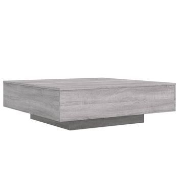 Mesa De Centro Madera De Ingeniería Gris Sonoma 100x100x31 Cm Vidaxl
